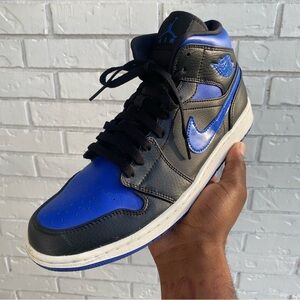 Jordan 1 Mid Black Hyper Royal 2020 - Size 10